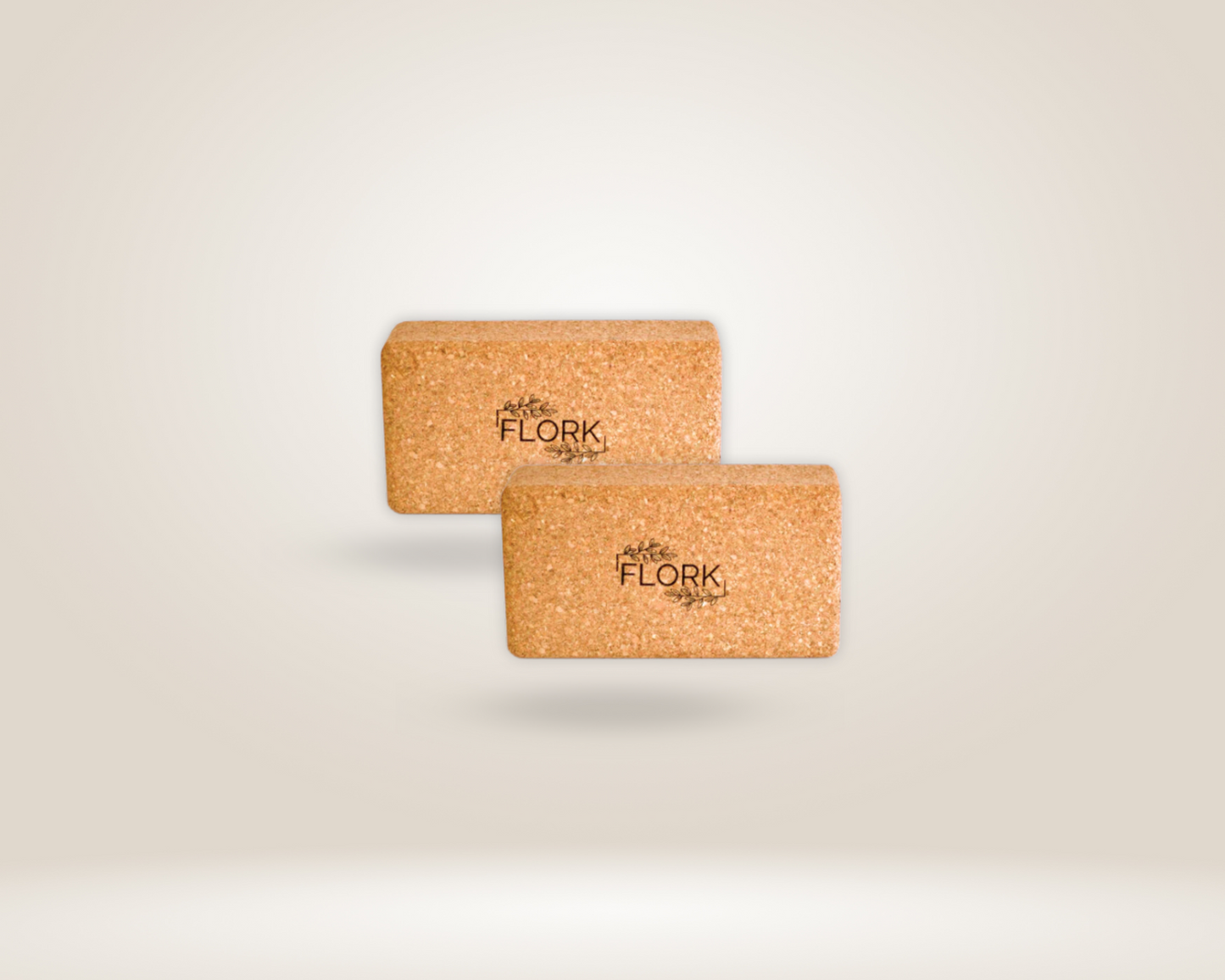 FLORK YOGA BLOCK AUS NATUR KORK - 2ER SET - FLORK