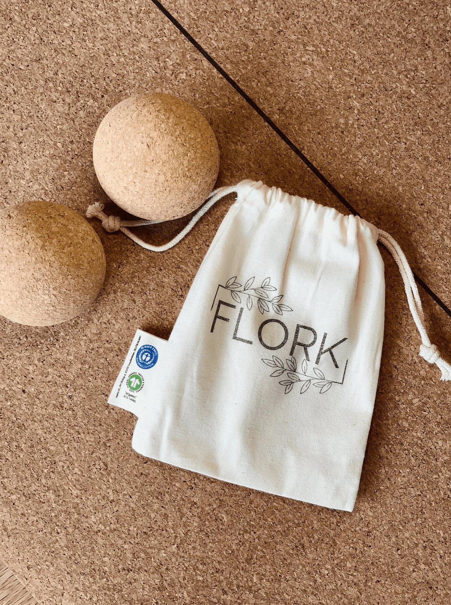 FLORK FASZIENBALL AUS NATURKORK 7,5CM -2ER SET - FLORK