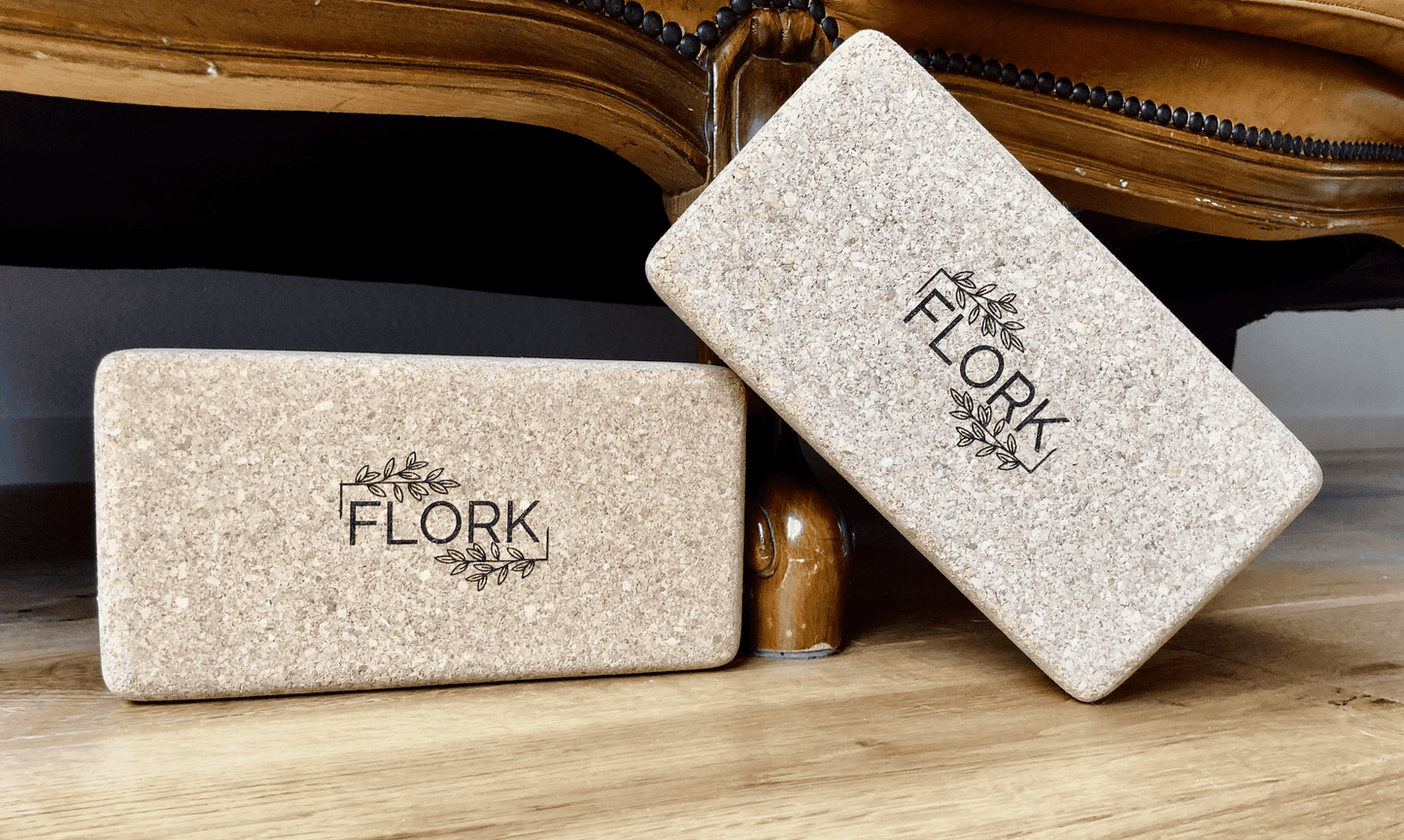 FLORK YOGA BLOCK AUS NATUR KORK - 2ER SET - FLORK